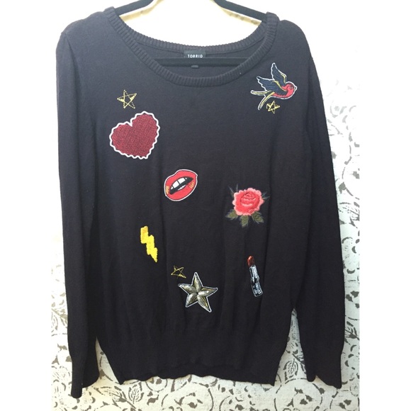 Torrid embellished patches sweater - Picture 2 of 6